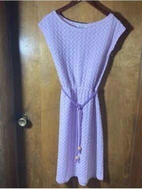 Vintage Sweet Lady Blair Belted Dress Lavender Semi Sheer Size XS Girlhoodcore